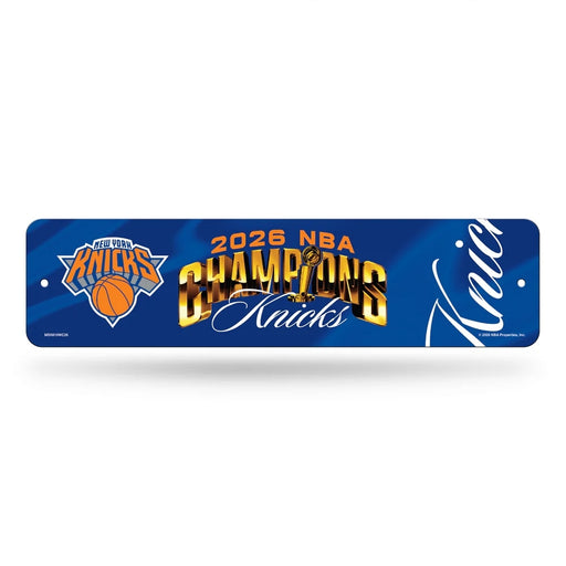 New York Knicks 2026 NBA Champions Metal Street Sign