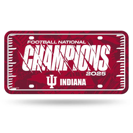 Indiana Hoosiers 2026 Football National Champions Metal Auto Tag