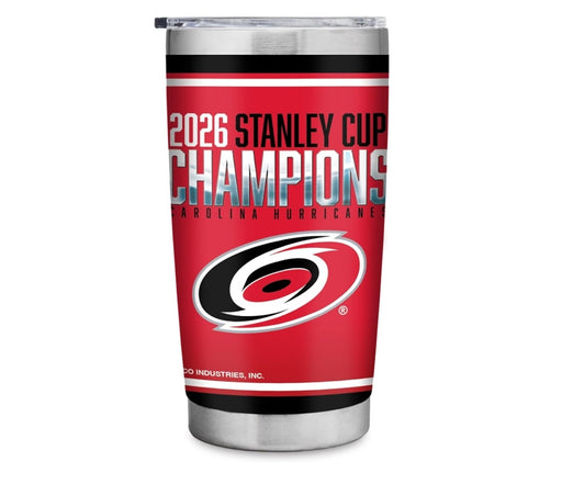 Carolina Hurricanes 2026 Stanley Cup Champions 20oz Stainless Steel Tumbler with Lid