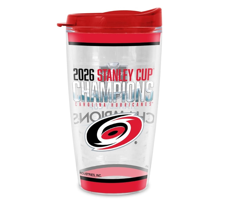 Carolina Hurricanes 2026 Stanley Cup Champions Double Wall 16oz Tritan Tumbler