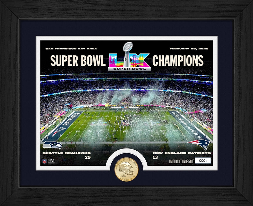 Seattle Seahawks Super Bowl LX Champions Celebration Bronze Coin Photo Mint