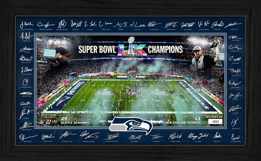 Seattle Seahawks Super Bowl LX Champions Signature Frame