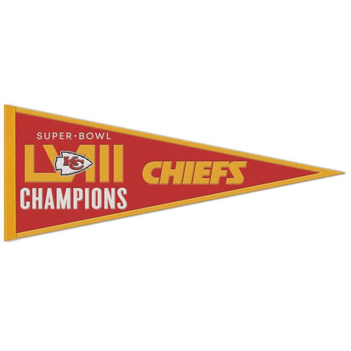 Kansas City Chiefs Super Bowl LVIII Champions Wool Pennant 13X32 in.