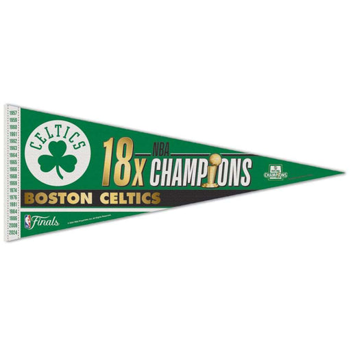 Boston Celtics 18X NBA Finals Champions Premium Pennant 12X30 in.