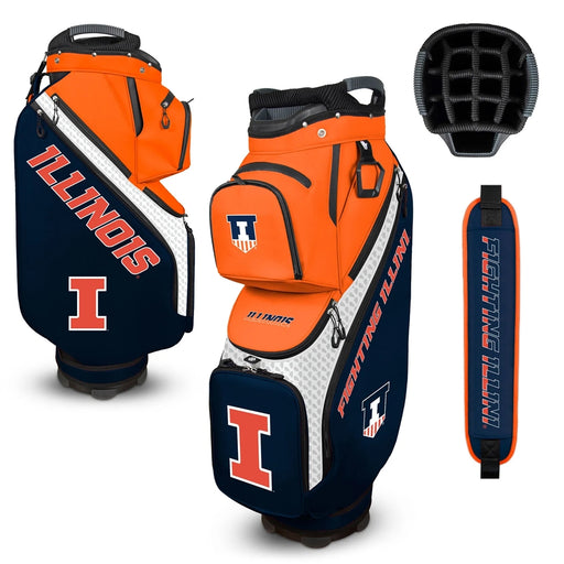 Illinois Fighting Illini Clubhouse Cooler Cart Golf Bag