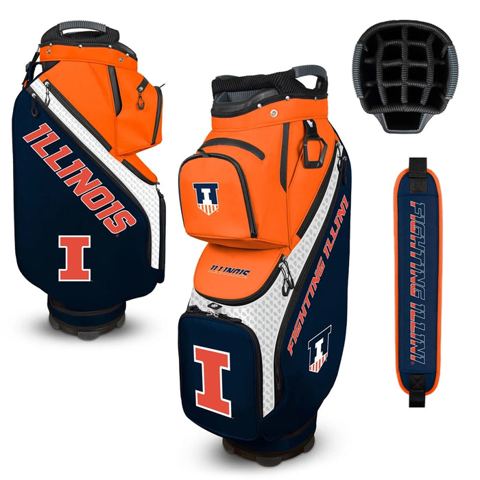 Illinois Fighting Illini Clubhouse Cooler Cart Golf Bag