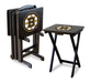 Boston Bruins TV Snack Trays with Storage Rack (Set of 4)