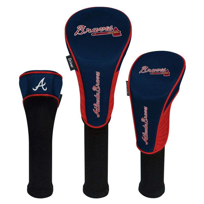 Atlanta Braves Golf Club Headcover Set of 3 (Driver,Fairway,Hybrid)