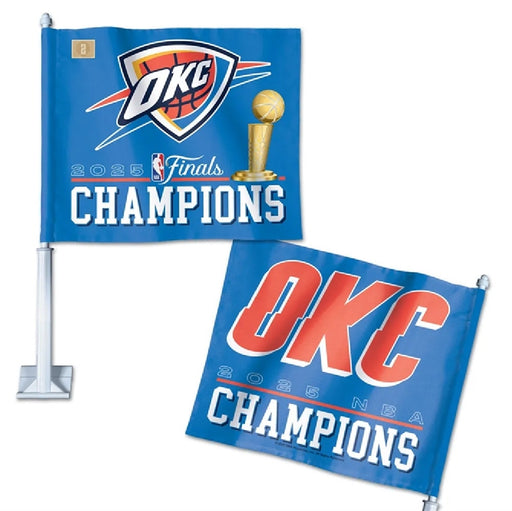 Oklahoma City Thunder 2025 NBA Finals Champions Car Flag