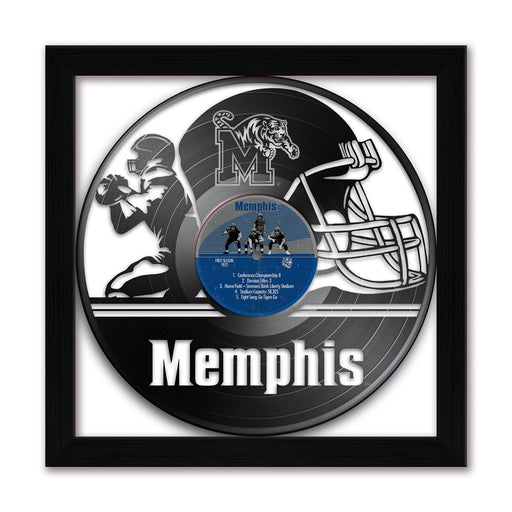 Memphis Tigers 13"X13" Framed Art Vinyl Record Print Football