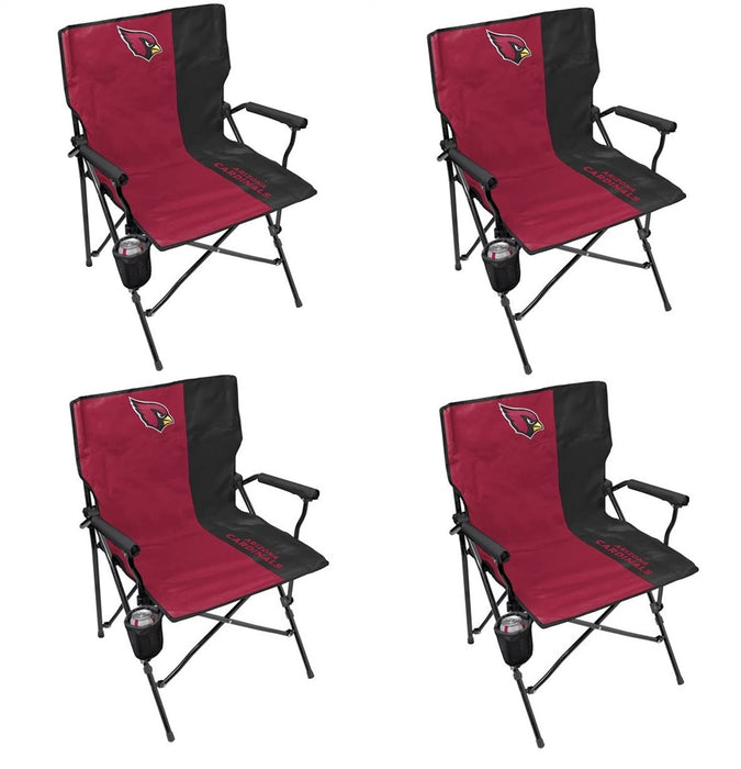 Arizona Cardinals Hard Arm Folding Tailgate Chair with Carry Bag (4 Pack)