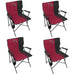 Arizona Cardinals Hard Arm Folding Tailgate Chair with Carry Bag (4 Pack)