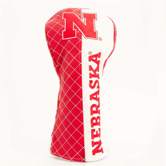 Nebraska Huskers Quilted Golf Club Driver Headcover (STRIPED)