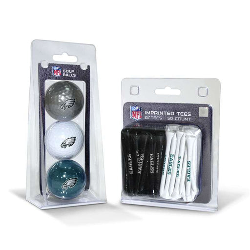 Philadelphia Eagles 3 Ball Pack and 50 Tee Pack