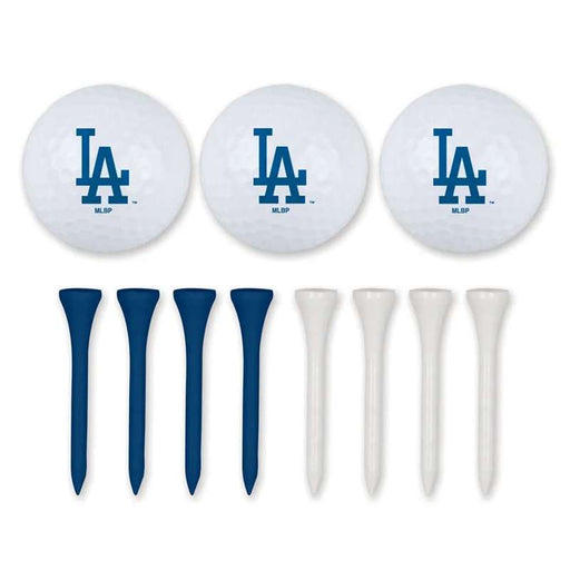 Los Angeles Dodgers 3 Golf Balls with 48 Golf Tees - Gift Set