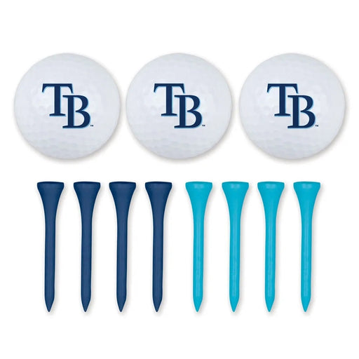 Tampa Bay Rays 3 Golf Balls with 48 Golf Tees - Gift Set