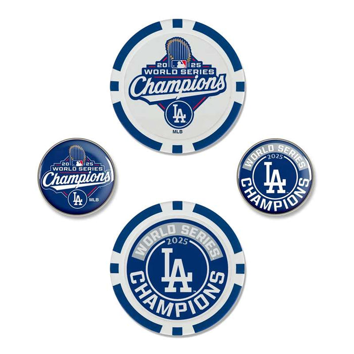 Los Angeles Dodgers 2025 World Series Champions Golf Ball Markers Set of 4