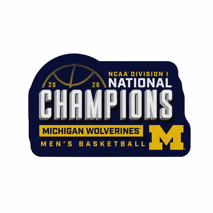 Michigan Wolverines 2026 Men's Basketball National Champions Shape Cut Pennant