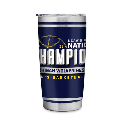 Michigan Wolverines 2026 Men's Basketball National Champions 20oz Stainless Steel Tumbler