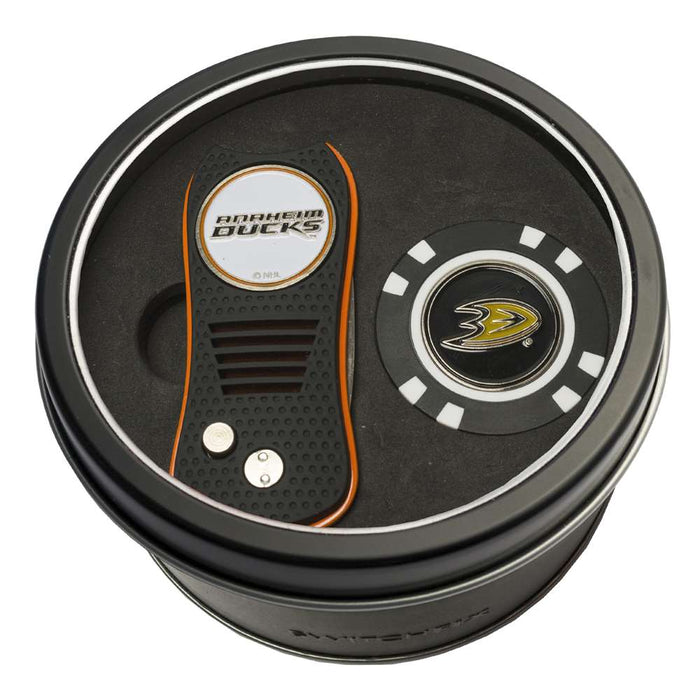 Anaheim Ducks Golf Tin Set - Switchblade, Golf Chip