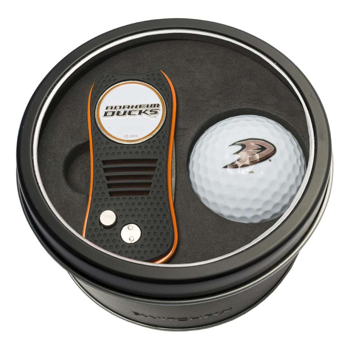 Anaheim Ducks Golf Tin Set - Switchblade, Golf Ball