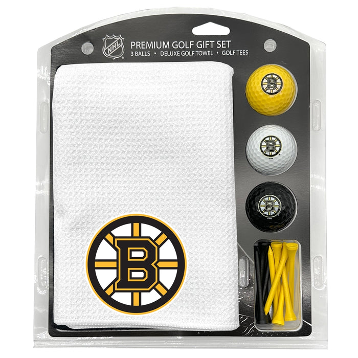 Boston Bruins 16" X 40" Microfiber Towel Golf Gift Set - White