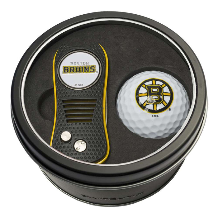 Boston Bruins Golf Tin Set - Switchblade, Golf Ball