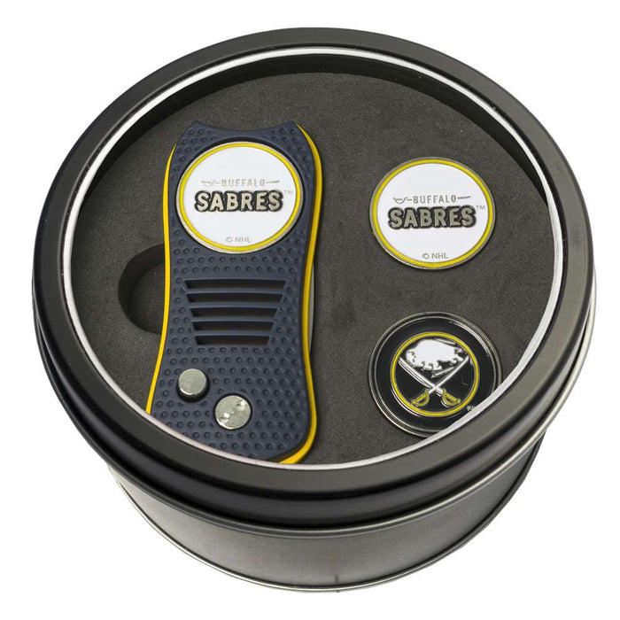 Buffalo Sabres Golf Tin Set - Switchblade, 2 Markers 13259