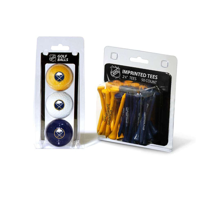 Buffalo Sabres 3 Ball Pack and 50 Tee Pack