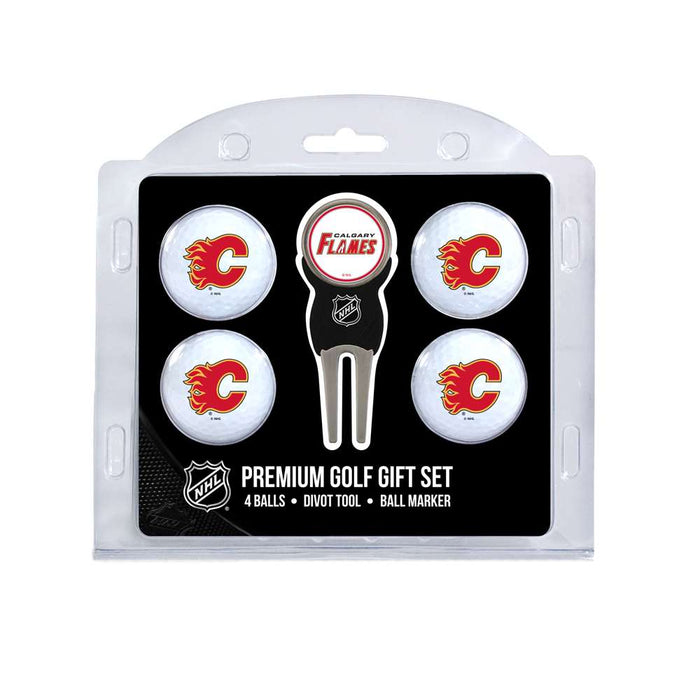 Calgary Flames Golf 4 Ball Gift Set 13306
