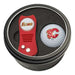 Calgary Flames Golf Tin Set - Switchblade, Golf Ball