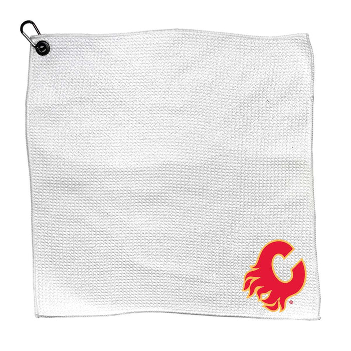 Calgary Flames Microfiber Towel - 15" x 15" (White)