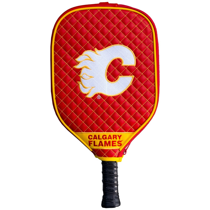 Calgary Flames Quilted Pickleball Paddle Cover