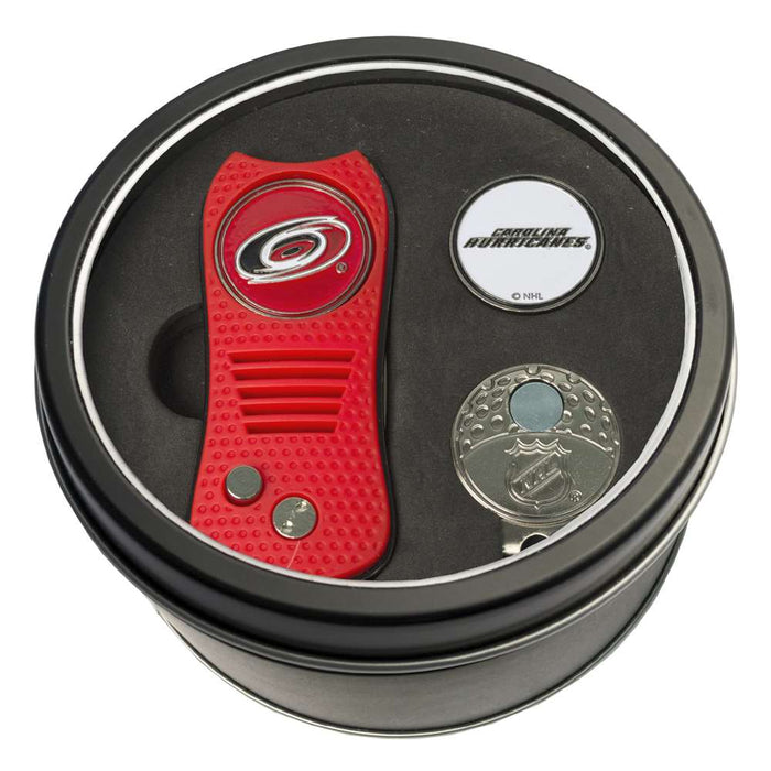 Carolina Hurricanes Golf Tin Set - Switchblade, Cap Clip, Marker 13457