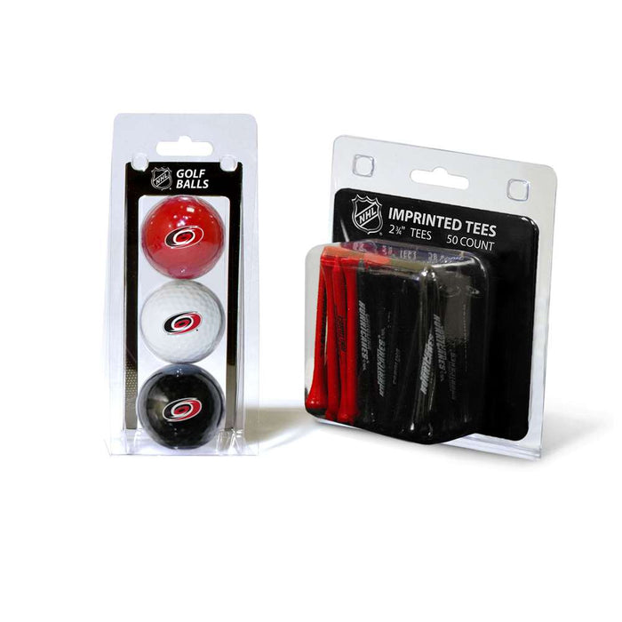 Carolina Hurricanes 3 Ball Pack and 50 Tee Pack