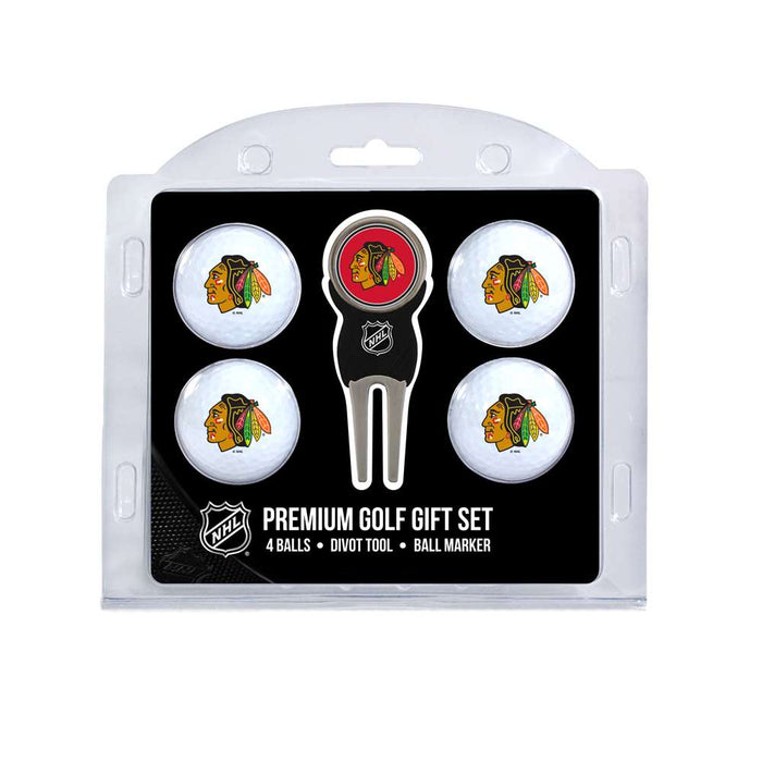 Chicago Blackhawks Golf 4 Ball Gift Set 13506