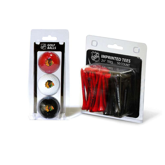 Chicago Bhawks 3 Ball Pack and 50 Tee Pack