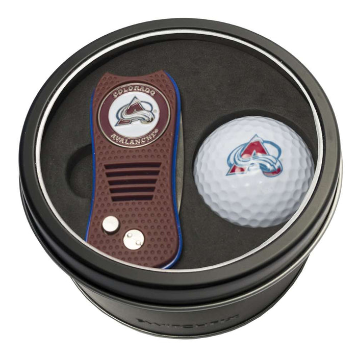 Colorado Avalanche Golf Tin Set - Switchblade, Golf Ball