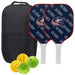 Columbus Blue Jack Carbon Fiber Pickleball Paddle Set