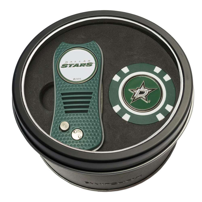Dallas Stars Golf Tin Set - Switchblade, Golf Chip