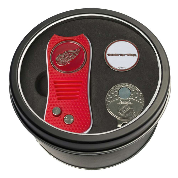 Detroit Red Wings Golf Tin Set - Switchblade, Cap Clip, Marker 13957