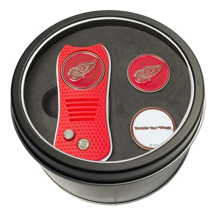 Detroit Red Wings Golf Tin Set - Switchblade, 2 Markers 13959