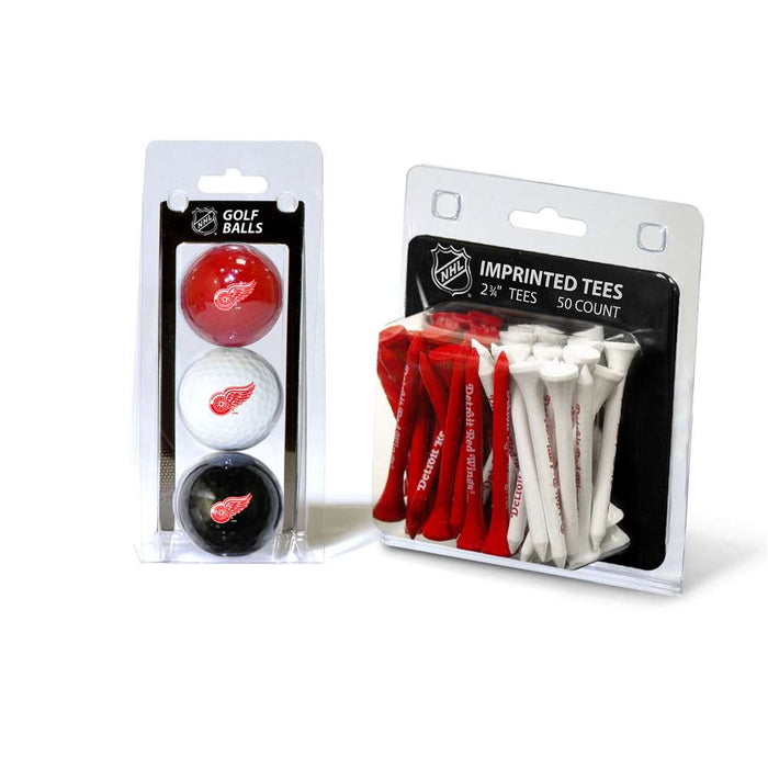 Detroit R Wings 3 Ball Pack and 50 Tee Pack
