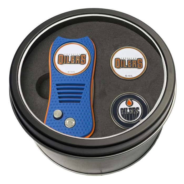 Edmonton Oilers Golf Tin Set - Switchblade, 2 Markers 14059