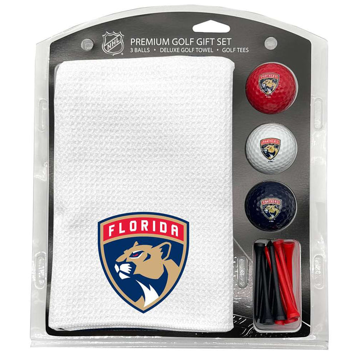 Florida Panthers 16" X 40" Microfiber Towel Golf Gift Set - White