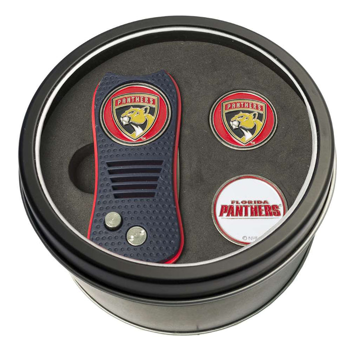 Florida Panthers Golf Tin Set - Switchblade, 2 Markers 14159