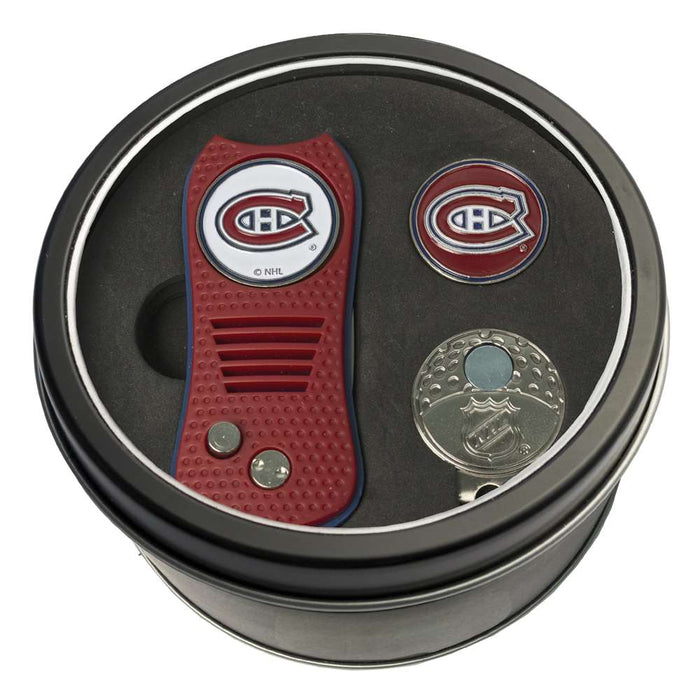 Montreal Canadiens Golf Tin Set - Switchblade, Cap Clip, Marker 14457