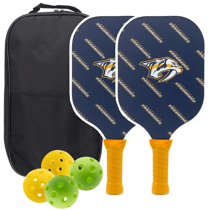 Nashville Predators Carbon Fiber Pickleball Paddle Set