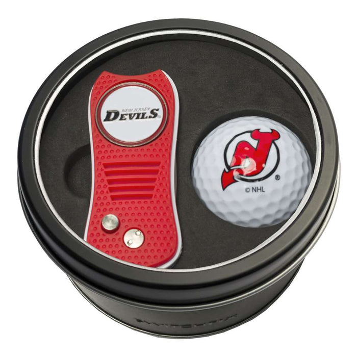 New Jersry Devils Golf Tin Set - Switchblade, Golf Ball