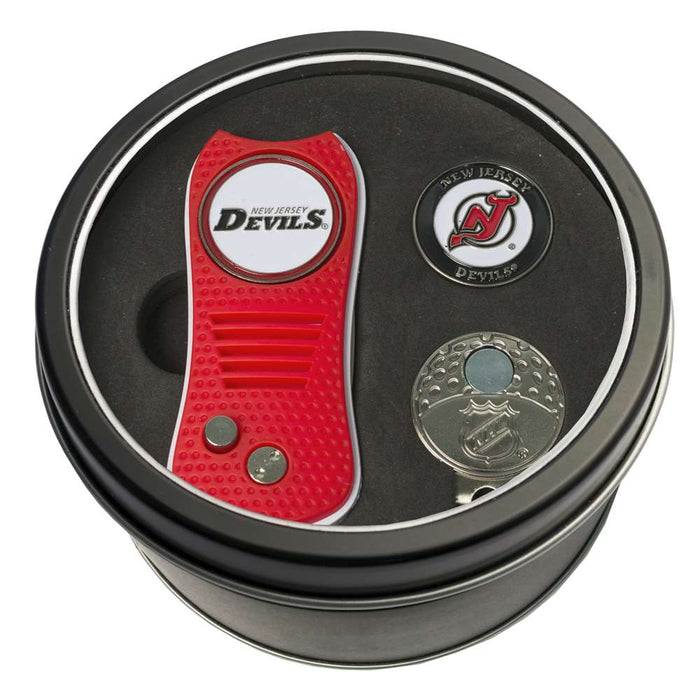 New Jersry Devils Golf Tin Set - Switchblade, Cap Clip, Marker 14657